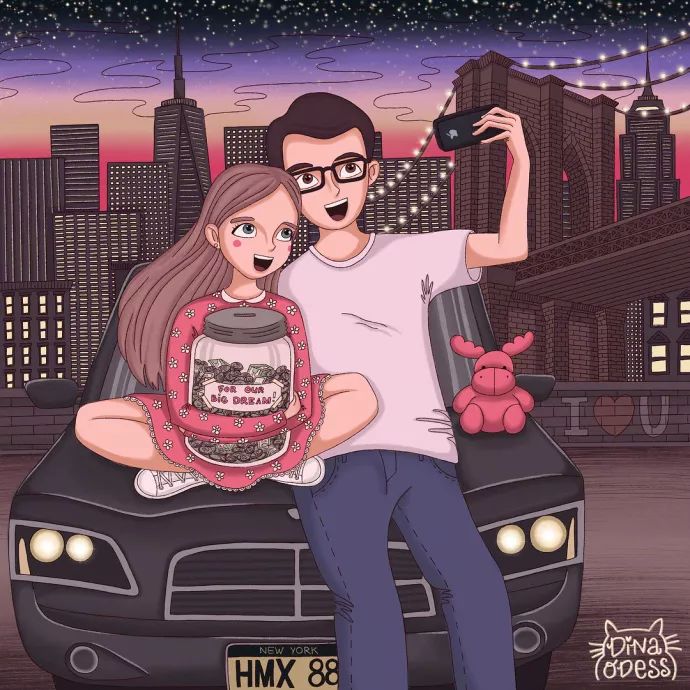 火爆ins，她画出了爱情最美的模样，甜哭！看完想恋爱……