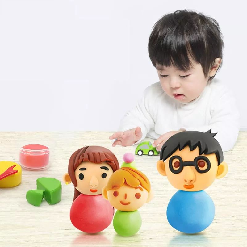 彩泥豌豆宝宝,大米彩泥作品