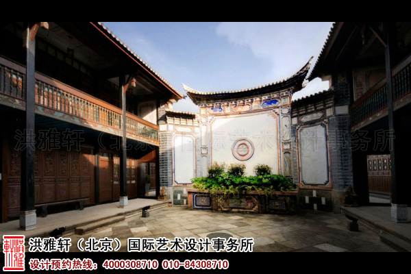 现代简约客栈装修效果图,古城里的新中式客栈装修风格