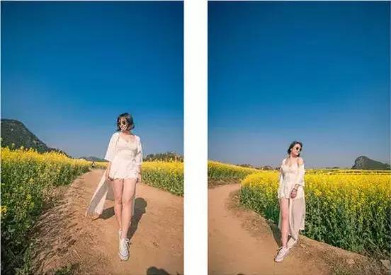 拍照油菜花技术技巧,手机拍摄油菜花人像摄影方法