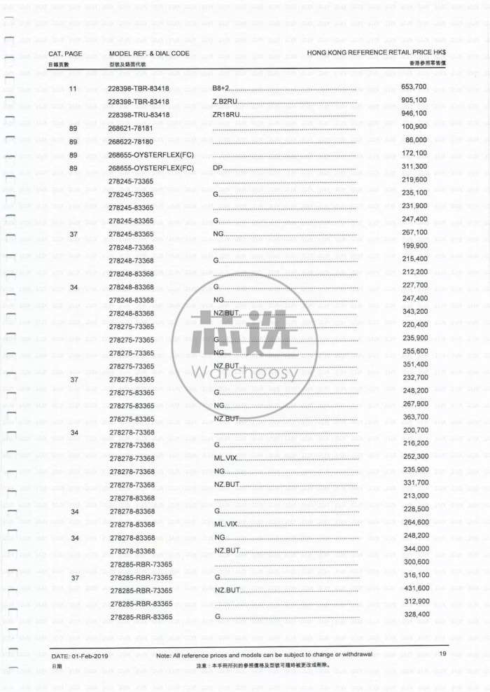 香港劳力士价格和内地差多少,香港劳力士最新价目表