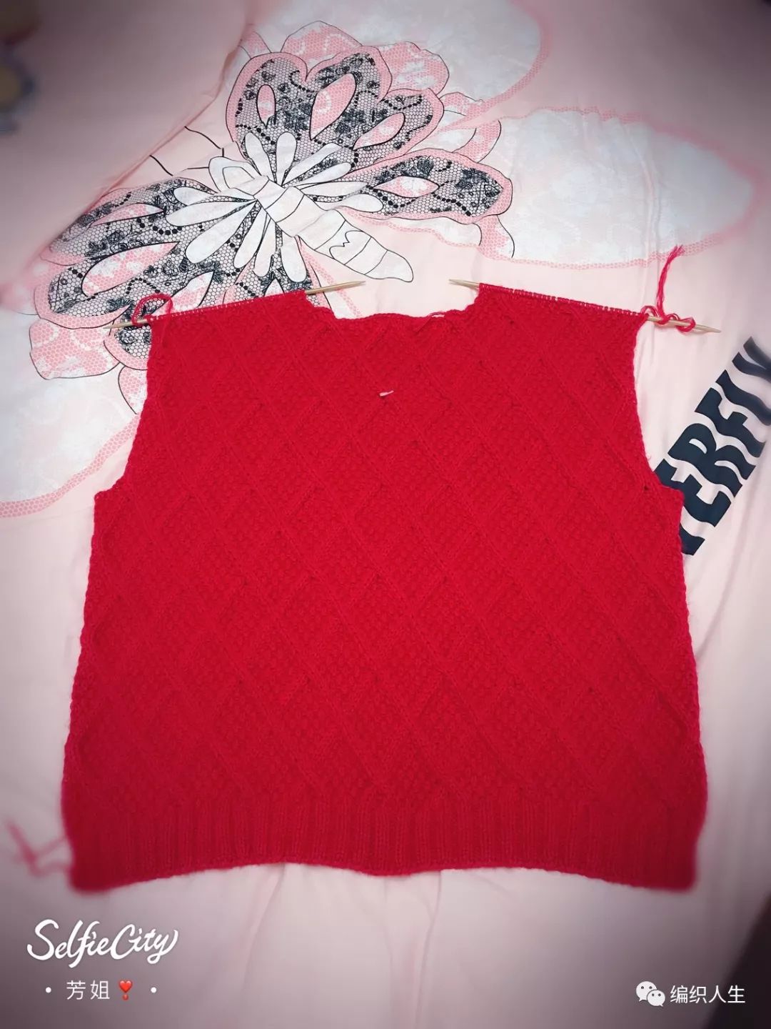 棒针手工粗线正肩毛衣女款,棒针编织v字领蝙蝠毛衣穿上显胖