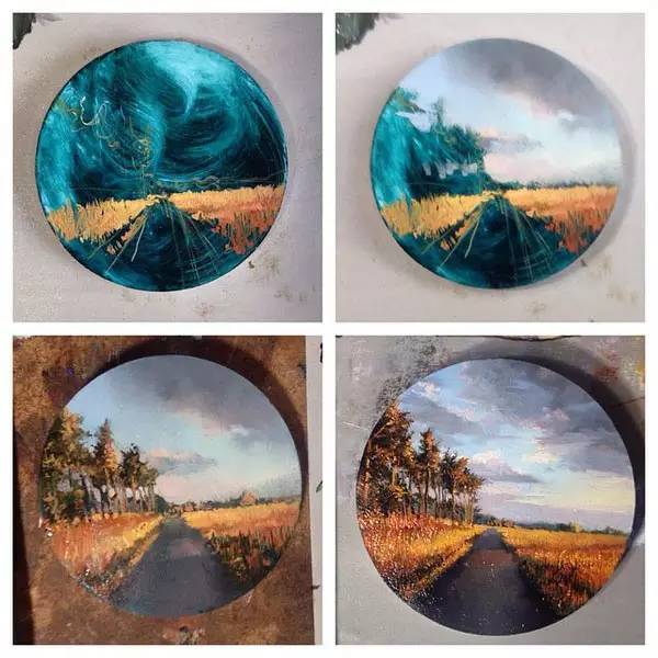 油画风景随身带,旅游景点油画