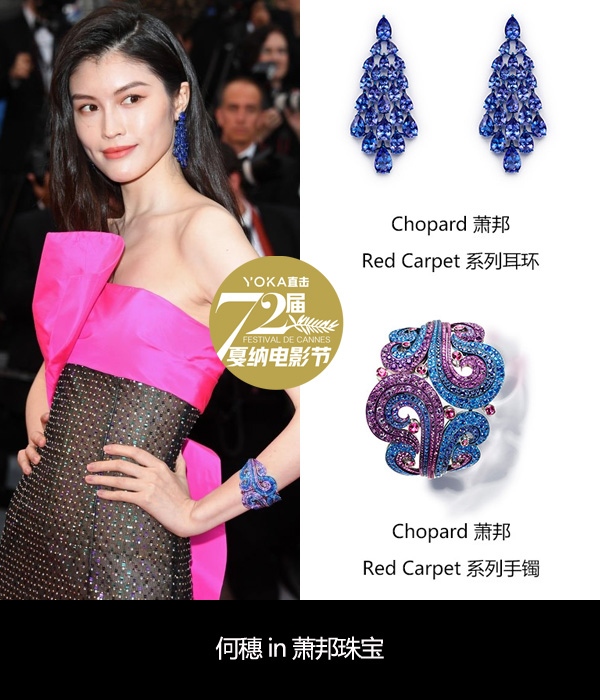 戛纳红毯巩俐李宇春,巩俐李宇春一起出席活动