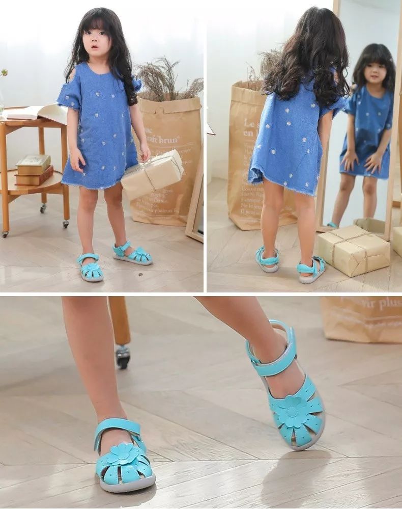 小蓝羊儿童凉鞋,舒适百搭不磨脚粗跟凉鞋推荐