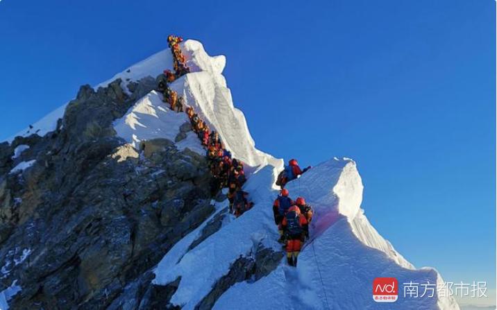 登珠峰堵车的真实经历,珠峰登顶大堵车