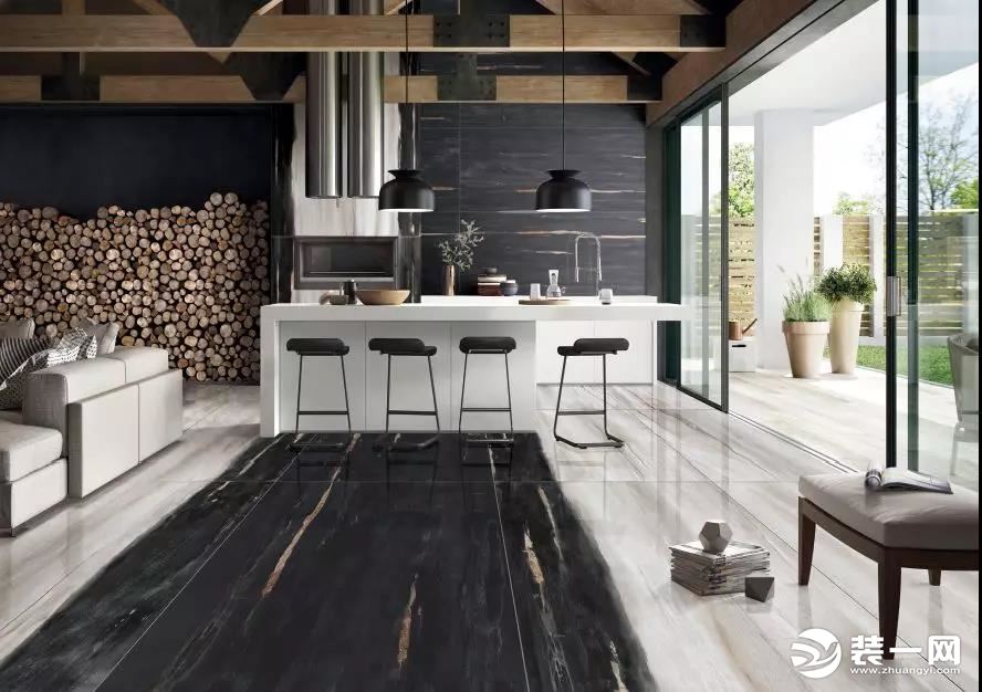 木化石墙面家居装修效果图,沈阳木化石装修公司