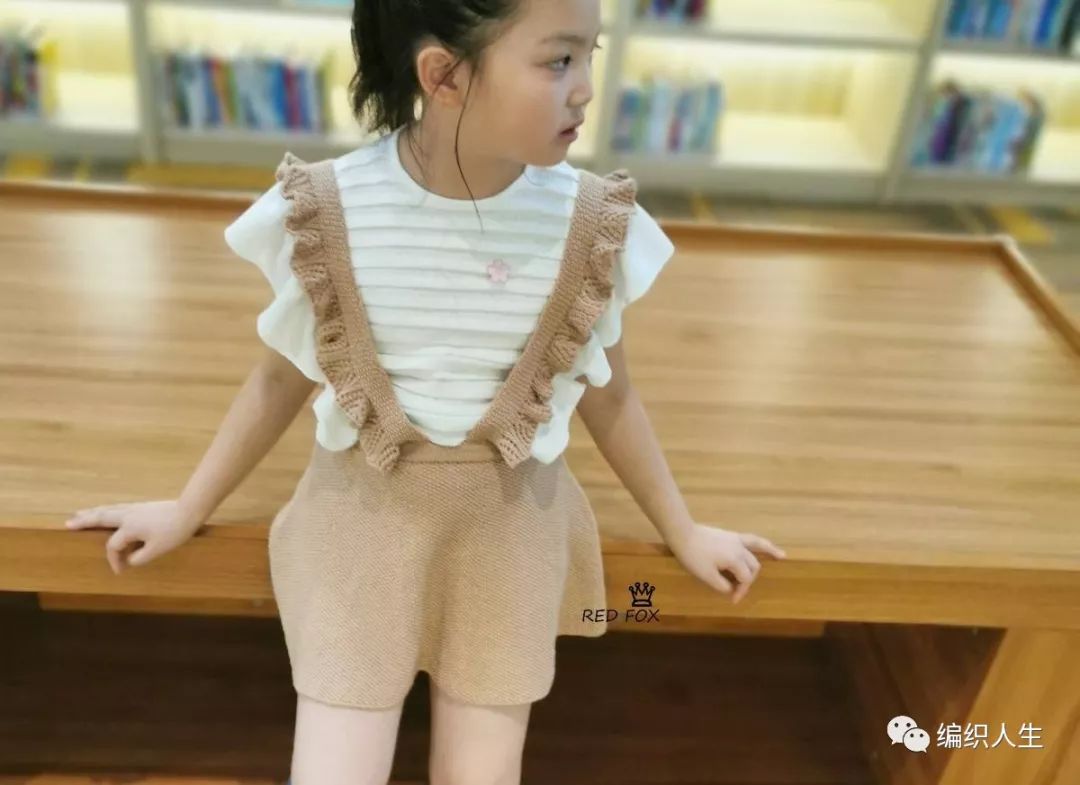 酸奶爱编织荷叶边连衣裙教程视频,荷叶边儿童小裙衫编织教程