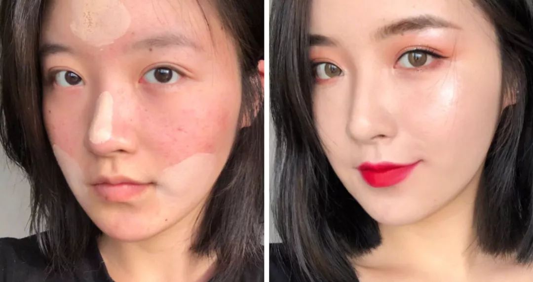 告别厚重卡粉干净底妆2步就行,拯救底妆斑驳卡粉
