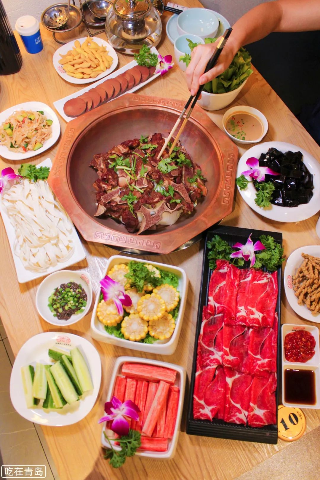 青岛牛肉火锅推荐,鲜牛肉牛排海鲜火锅