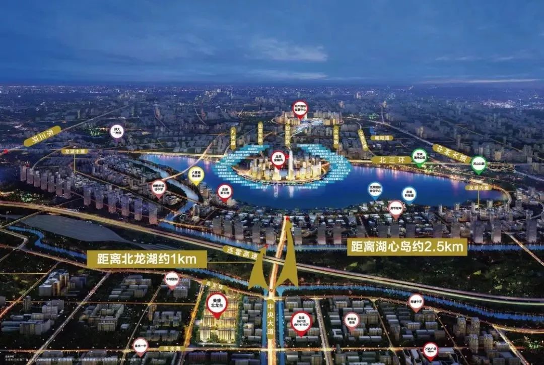 一路之隔北龙湖，谁是城市新主角？