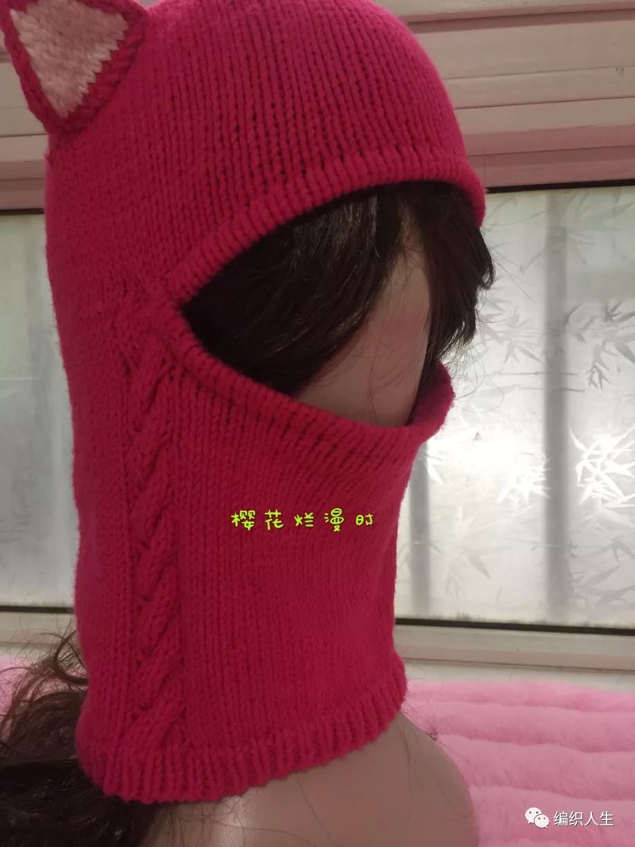 儿童加厚针织毛线帽围脖,冬天毛线帽子围脖的教程