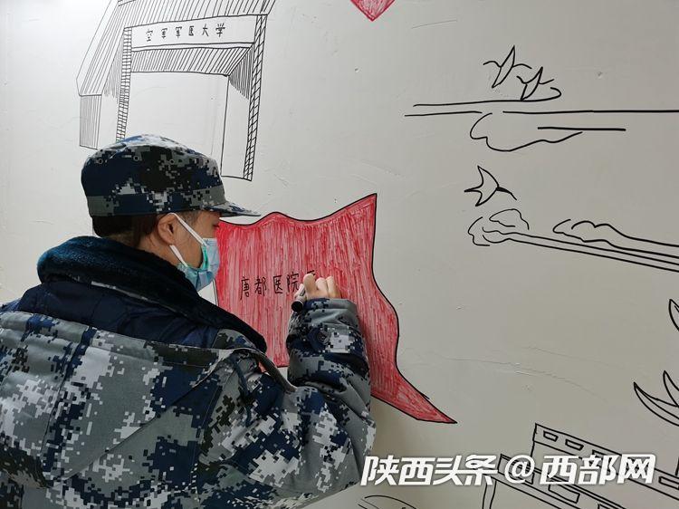 抗击疫情温暖西安绘画,抗击疫情白衣天使手绘