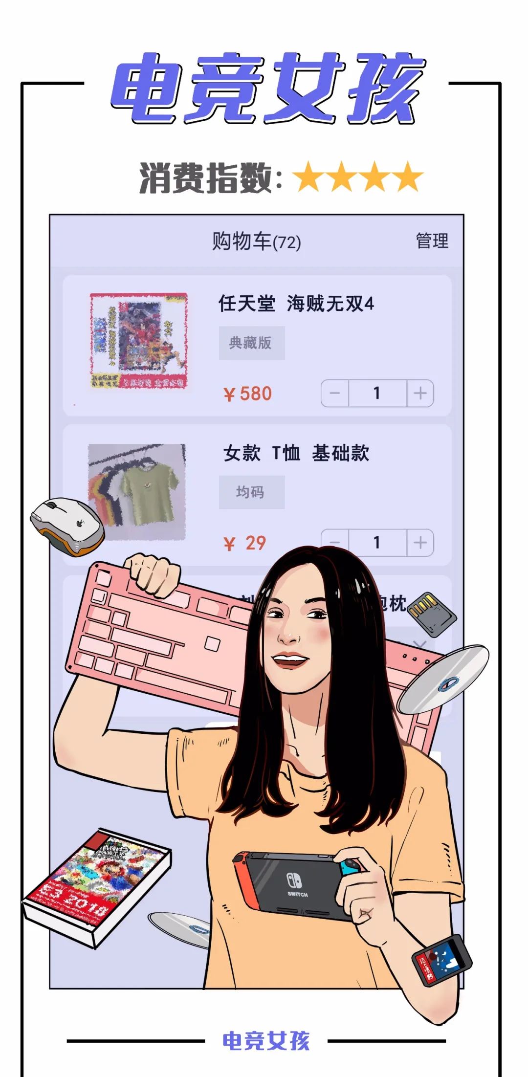 女人购物车的秘密,女孩的秘密都藏在了包包里