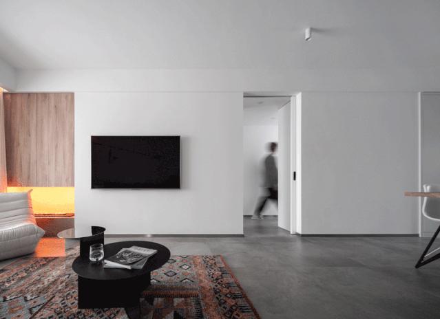 入门玄关连着小房间不浪费空间,现代化两边不靠墙入户玄关实用