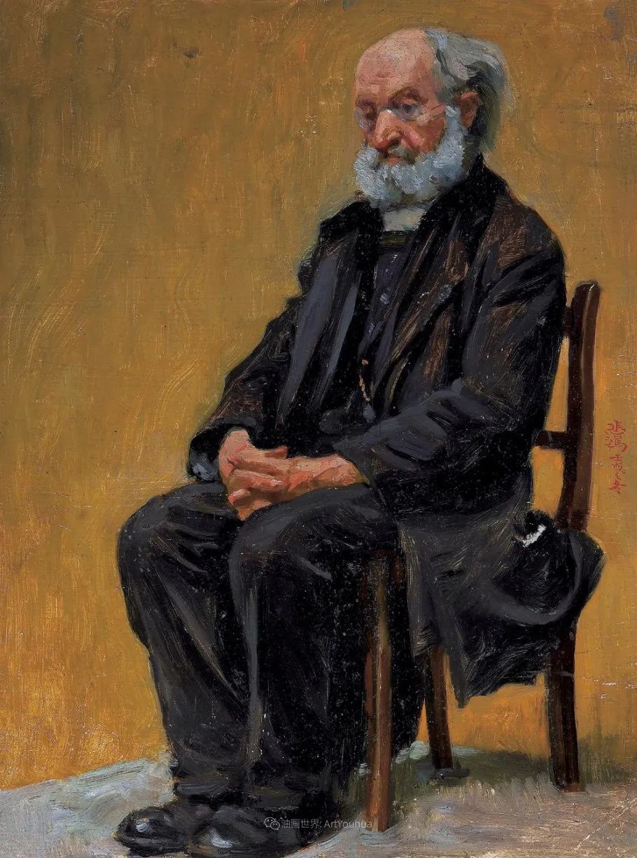 徐悲鸿先生的巨幅油画愚公移山,徐悲鸿中国现代画之父