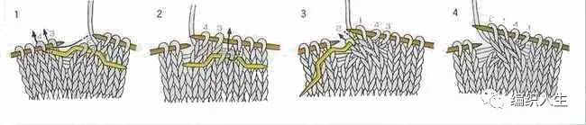 棒针织毛衣怎么看图解,怎样看棒针加针减记号