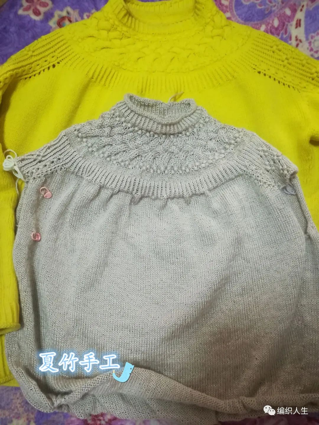 女士棒针斑马图案长袖套头毛衣,棒针套头毛衣从下往上织款式图解