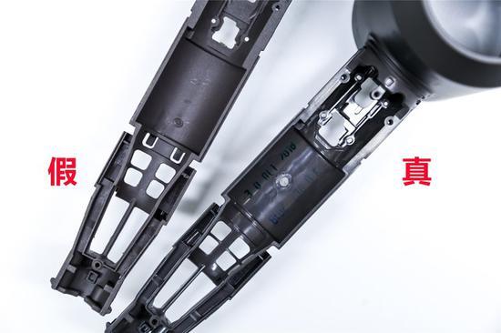 真假戴森卷发吹风机,假货戴森吹风机有没有logo违法吗