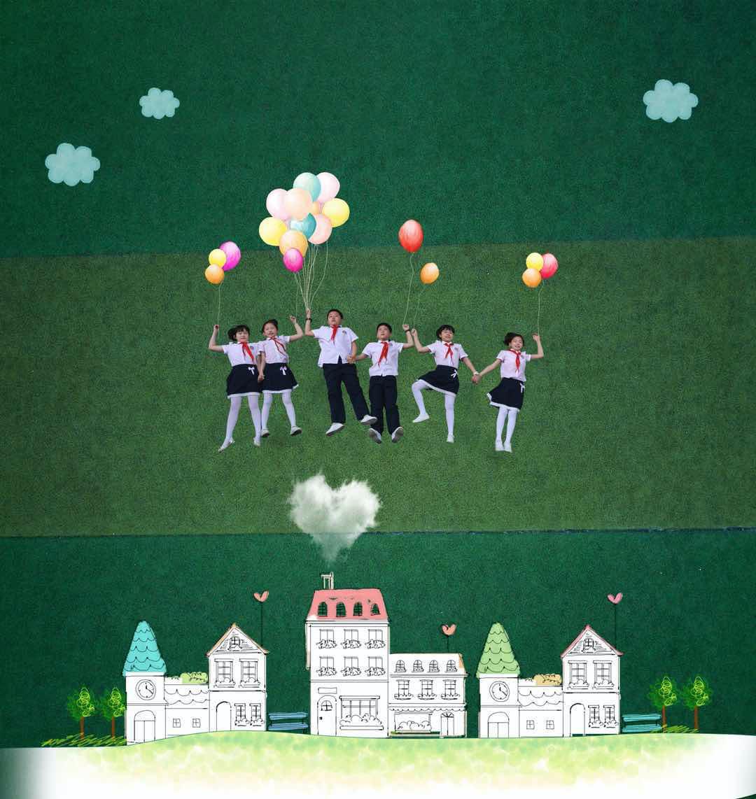 一年级的西安画,以西安为主题的小学生画画