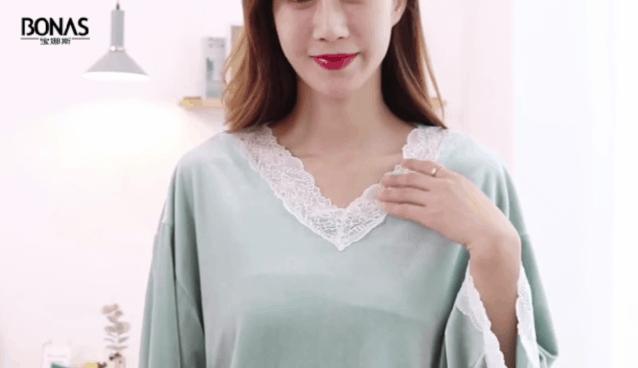 珊瑚绒睡衣冬季可外穿,双面珊瑚绒睡衣睡袍