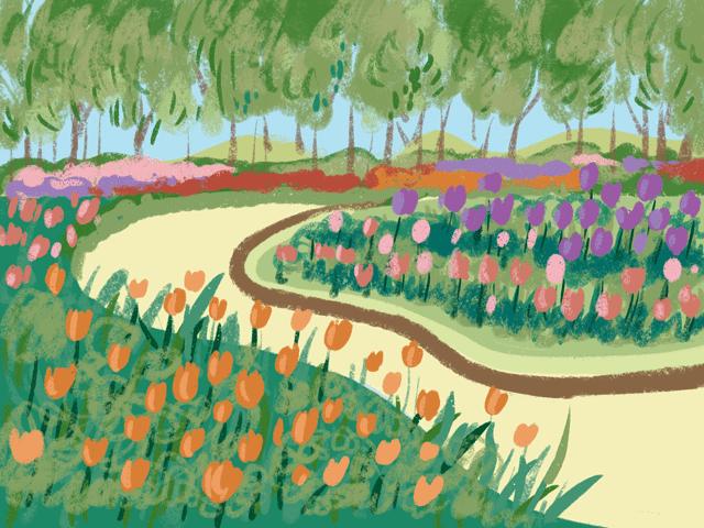 绘画我和春天有个约会,亲子绘画我和春天有个约会