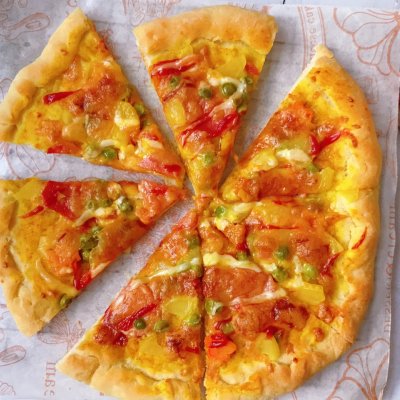 无黄油自制披萨,连面都不用揉简单美味的懒人披萨