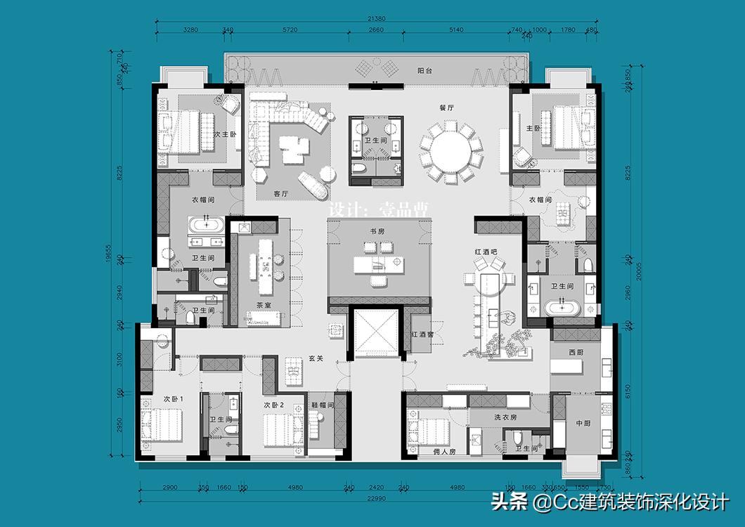 家装室内设计平面方案优化,140平大h户型平面优化