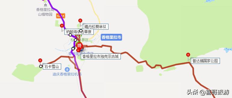 迪庆藏族自治州旅游景点地图,云南迪庆旅游攻略必去景点大全