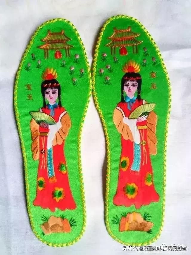 鞋垫绣花制作教程全过程,陕北民间纯手工鞋垫绣花