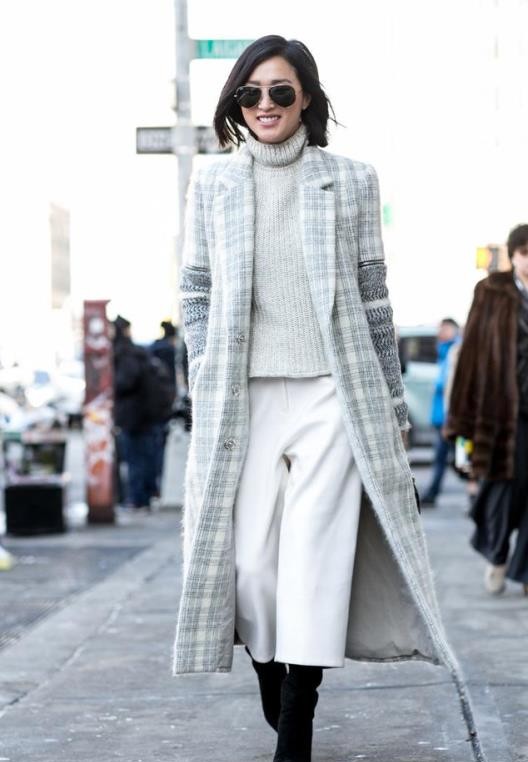 不同颜色的大衣穿法,灰色呢子大衣里面穿什么颜色好看