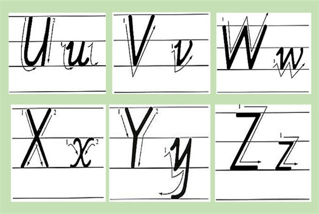 26个英文字母的书写顺序详细图解,26个英文字母的标准书写方式