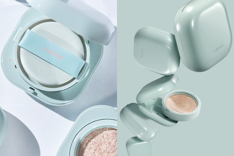 兰芝小方盒气垫,兰芝气垫粉色老款