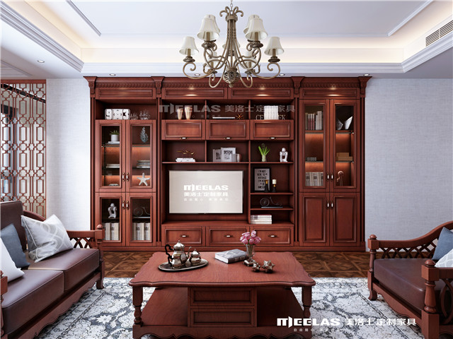 高贵樱桃,现代轻奢红樱桃客厅效果图