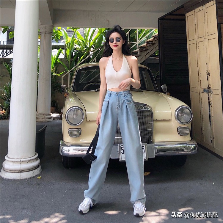 适合夏天搭配阔腿裤穿的上衣,夏季女上衣显瘦搭配阔腿裤