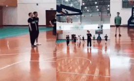 姚明哭笑不得视频,姚明式罚球吓坏禅师