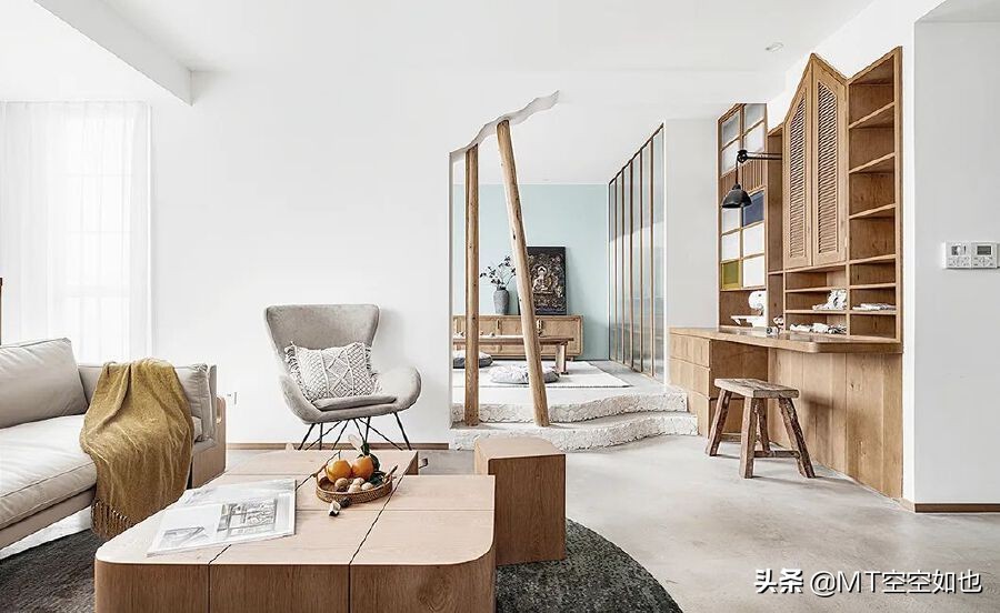 原木风空间营造的温馨气质,原木清爽灵动空间