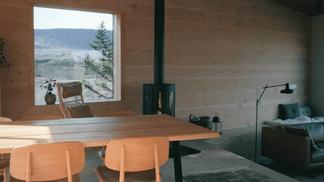 在冰岛最深的湖边自建木屋,自建木屋冰岛