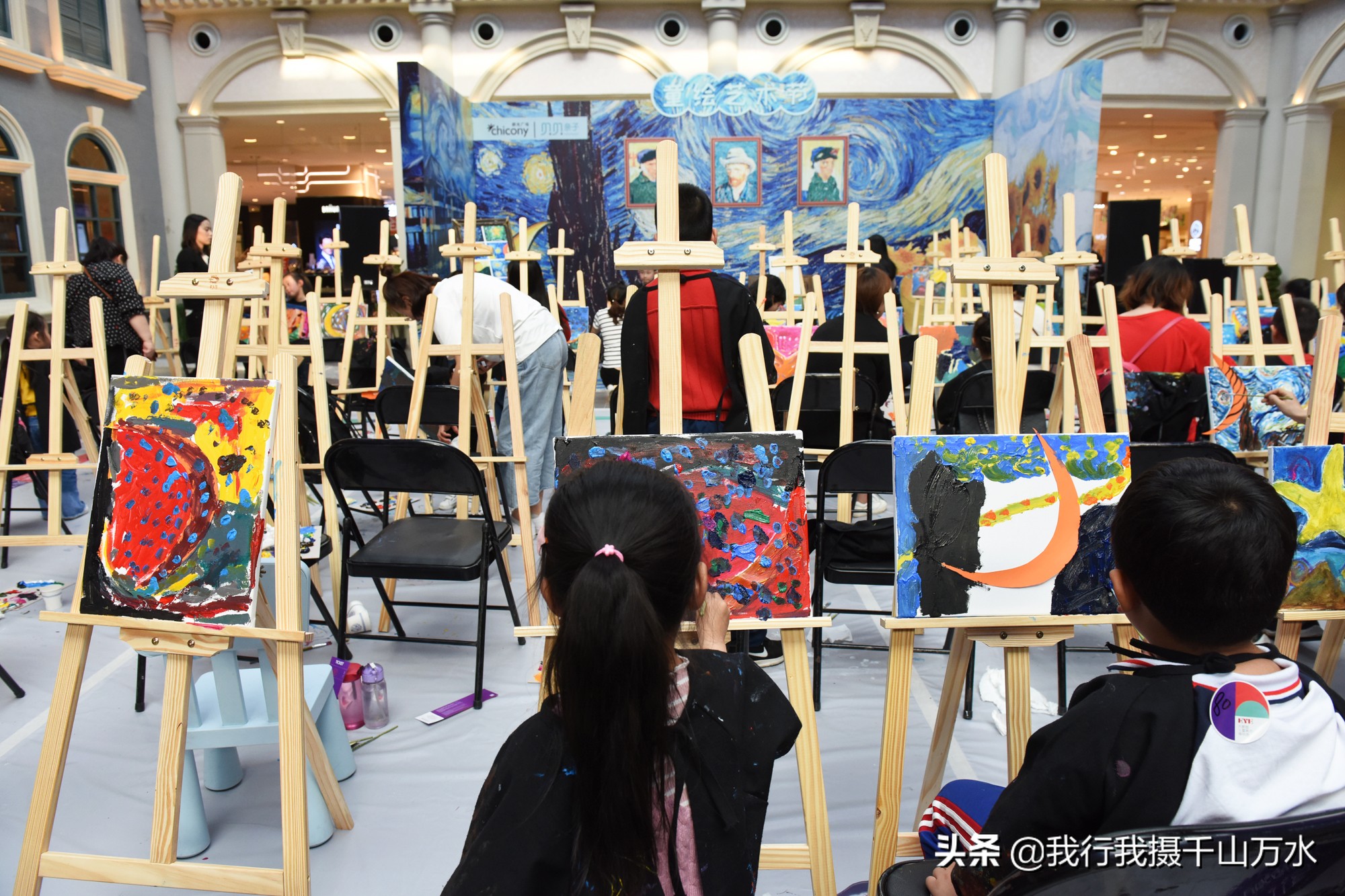 梵高的星空绘画教程油画棒,梵高星空儿童油画教程