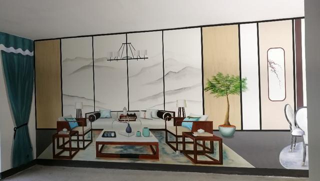 怎么给自己家的墙画墙绘,房地产3d效果图设计制作