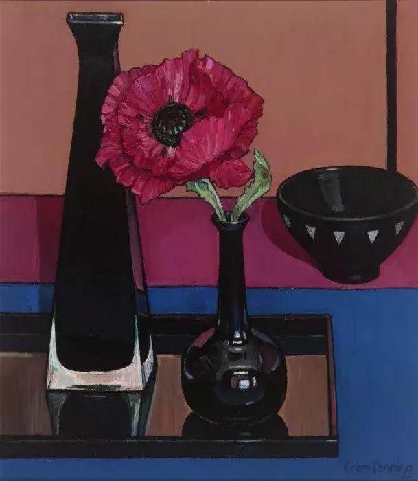 她72岁，画了50多年的画，花儿在她笔下都有了个性