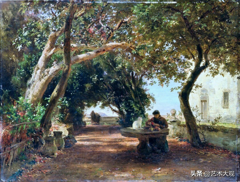 世界著名古典油画风景作品,奥斯瓦尔德阿肯巴赫