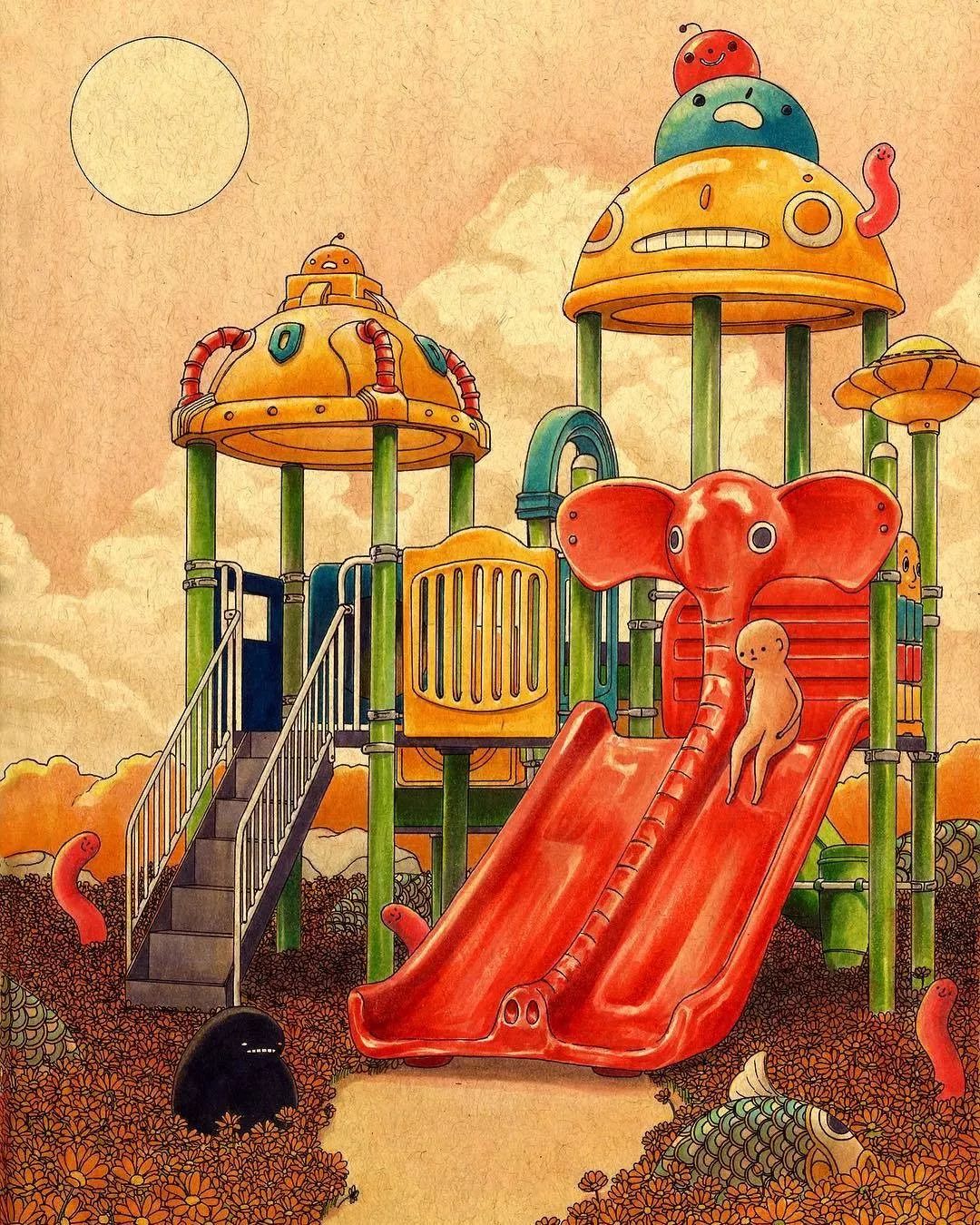 插画人物孤独唯美,插画师笔下的孤独