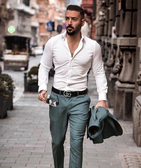 gucci双g皮带搭配男士,gucci双g皮带现在还流行吗