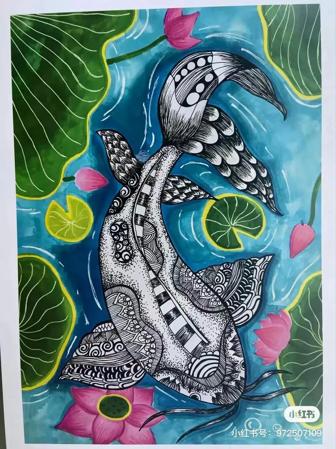 线描绘画大师绘画图片,国外线描花卉素材图片