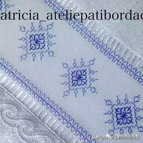 桌布花边的手工刺绣,刺绣桌布diy简单图案