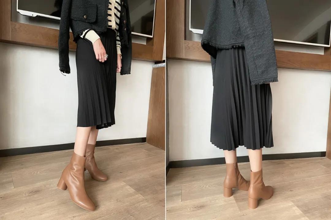 小短靴洋气又高级2023,简约大气的风格才是最高级的时髦