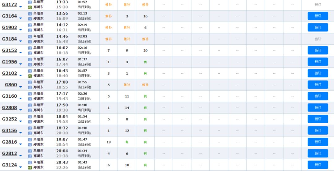 阜阳高铁开通到北京多少时间,阜阳高铁票价一览表