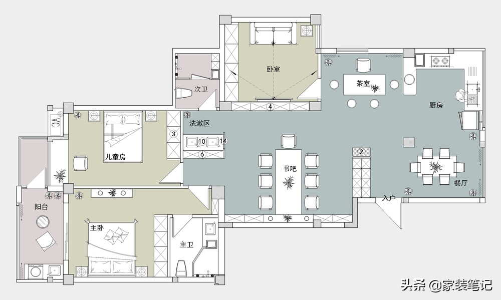 福州夫妻装修思想真的很前卫,“去客厅”的设计真的很实用,佩服