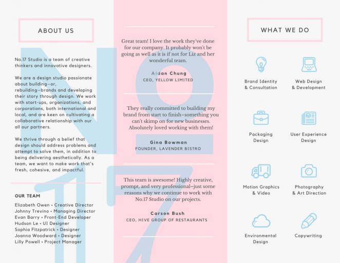 三折页设计案例展示极简风格,三折页设计软件